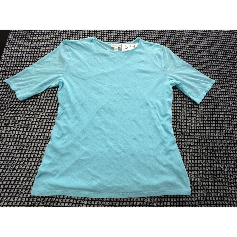 Sweet Pea NY&C Mesh Top Women XL Blue Short Sleeve Stacy Frati